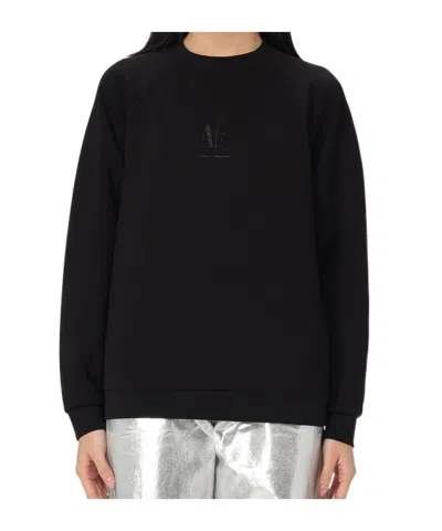 ARMANI EXCHANGE CRYSTAL-EMBELLISHED RAGLAN SWEATSHIRT