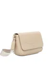 Armani Exchange Curved-flap Shoulder Bag In Neutral