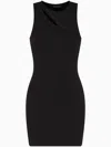 Armani Exchange Cut-out Detail Mini Dress In Black