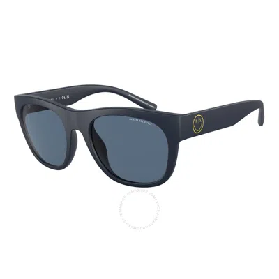 Armani Exchange Dark Blue Pillow Men's Sunglasses Ax4128su 818180 55 In Black
