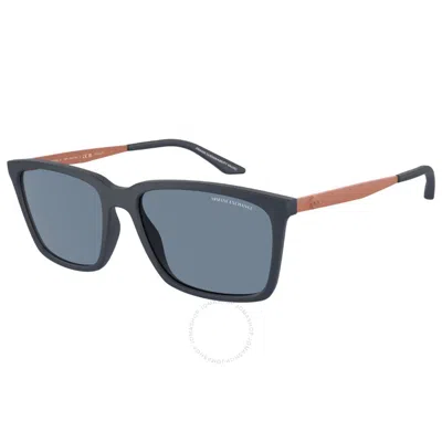 Armani Exchange Dark Blue Square Men's Sunglasses Ax4138s 81812v 57