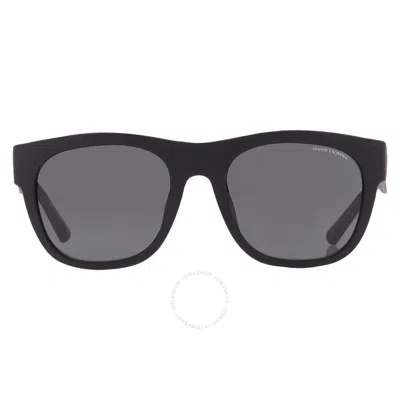 Armani Exchange Dark Grey Square Men's Sunglasses Ax4128su 812287 55 In Black