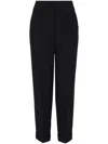 Armani Exchange Soft Trousers With Pleats In 黑色