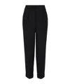 Armani Exchange Soft Trousers With Pleats In Black
