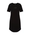 Armani Exchange Debossed-logo Sweatshirt Dress In Black