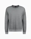 Armani Exchange Ribbed Cotton Sweater In Green