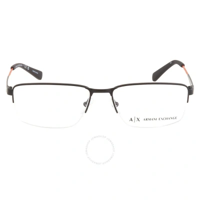Armani Exchange Demo Rectangular Men's Eyeglasses 0ax1038 6063 56 In Black