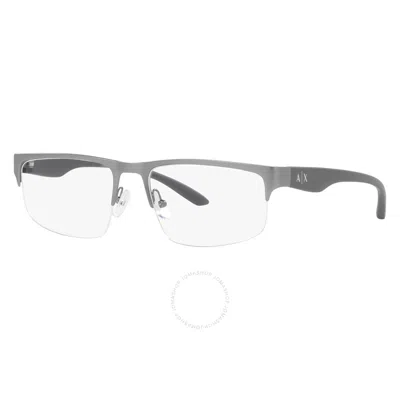 Armani Exchange Demo Rectangular Men's Eyeglasses Ax1054 6003 55 In White