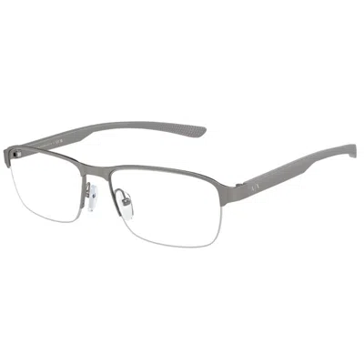 Armani Exchange Demo Rectangular Men's Eyeglasses Ax1061 6003 57 In Gray
