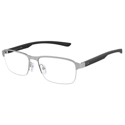 Armani Exchange Demo Rectangular Men's Eyeglasses Ax1061 6045 57 In Black