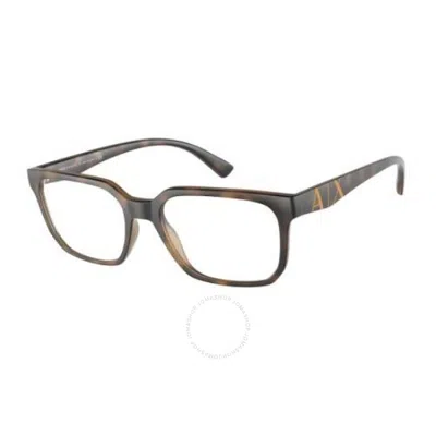 Armani Exchange Demo Rectangular Men's Eyeglasses Ax3086 8029 54 In Multi