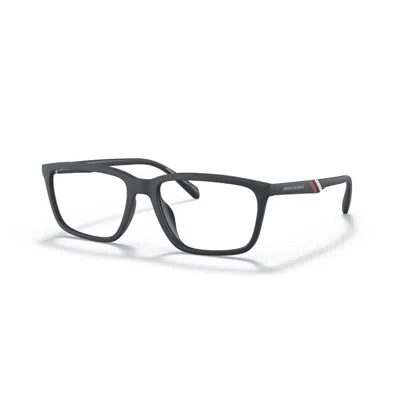 Armani Exchange Demo Rectangular Men's Eyeglasses Ax3089u 8181 55 In Black