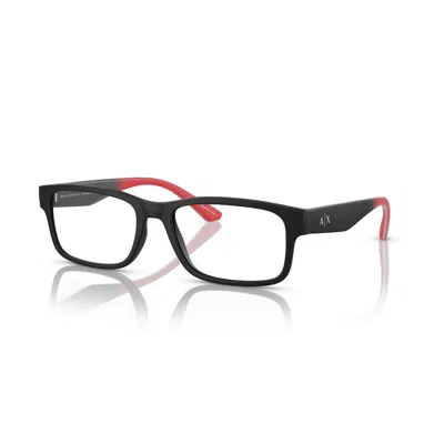 Armani Exchange Demo Rectangular Men's Eyeglasses Ax3106f 8078 56 In Black