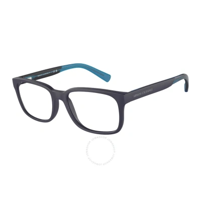 Armani Exchange Demo Square Men's Eyeglasses Ax3029 8183 54 In Blue