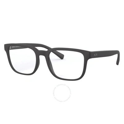 Armani Exchange Demo Square Men's Eyeglasses Ax3071f 8078 54 In Black