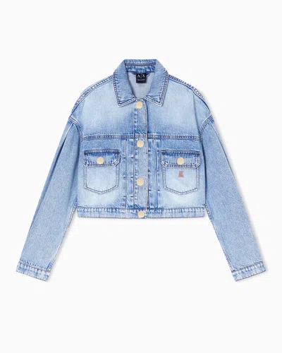 Armani Exchange Denim Cotton Jacket In Blue