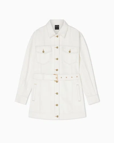 Armani Exchange Denim Denim Jacket In White