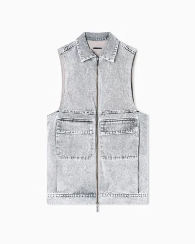 Armani Exchange Denim Jackets In Gray