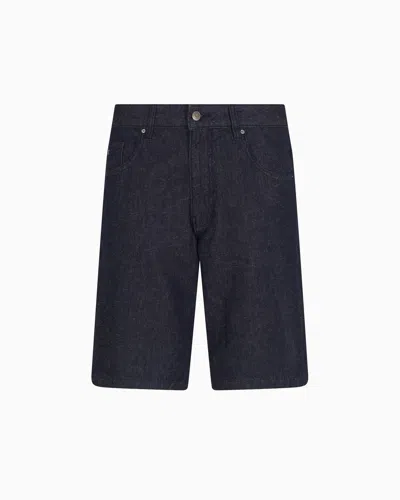 Armani Exchange Denim Shorts In Blue