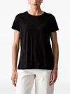 Armani Exchange Devoré-effect T-shirt In Black