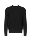 Armani Exchange Diamond-patterned Sweater In Black