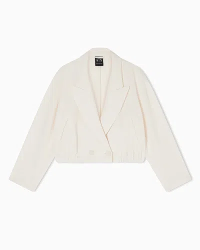 Armani Exchange Dobby Fabric Jacket In Neutral
