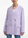Armani Exchange Double-breasted Blazer In Blue