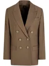 Armani Exchange Double Breasted Jackets In Brown