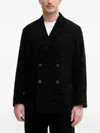 Armani Exchange Double-breasted Jacket In Black
