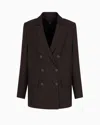 Armani Exchange Double Breasted Jackets In Brown