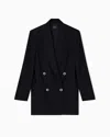 Armani Exchange Double Breasted Jackets In Black