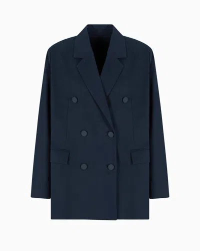 Armani Exchange Double Breasted Jackets In Blue