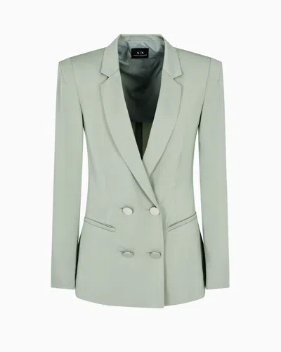 Armani Exchange Double Breasted Jackets In Green