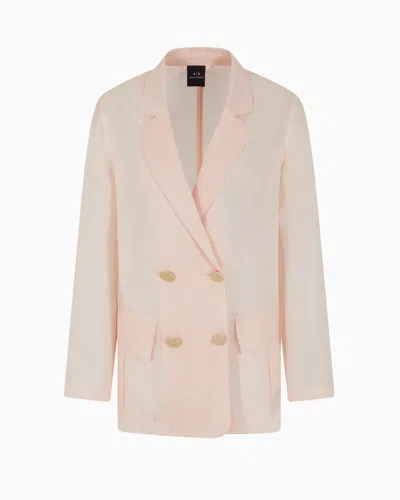 Armani Exchange Double Breasted Jackets In Pink