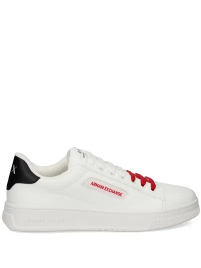 Armani Exchange Double-coloured Laces Sneakers In White