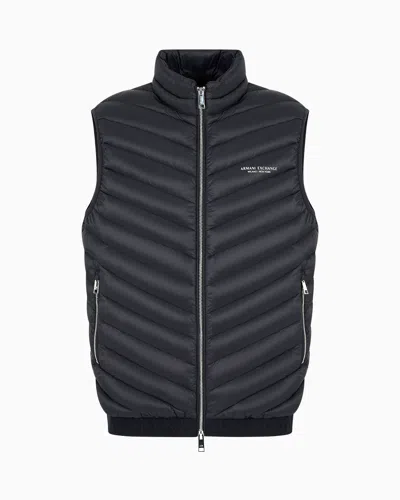 ARMANI EXCHANGE DOUBLE-FACE PADDED SLEEVELESS DOWN JACKET