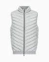 Armani Exchange Milano New York Puffer Vest In Grey
