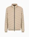 Armani Exchange Double-faced Padded Jacket With Zip In Brown