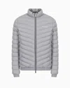 Armani Exchange Logo-print Puffer Jacket In Grey