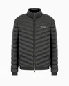 Armani Exchange Double-faced Padded Jacket With Zip In Grey