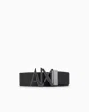Armani Exchange Double-sided Leather Belt In Black