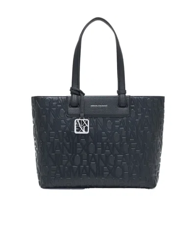 Armani Exchange Double-handled Shoulder Bag In Gray