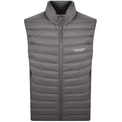 Armani Exchange Down Gilet Grey In Multi