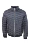 Armani Exchange Padded High-neck Zipped Jacket In Anthracite