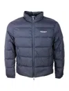 Armani Exchange Blue Polyester Jacket In Blue