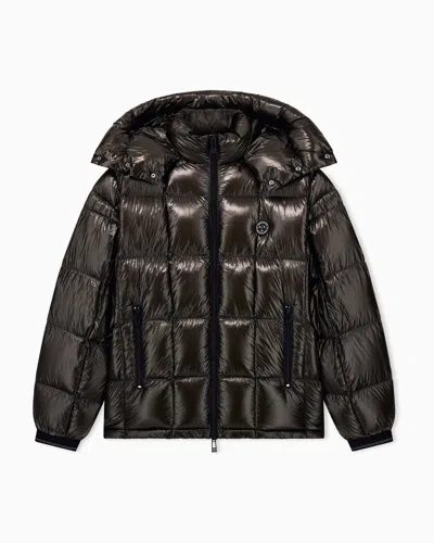 Armani Exchange Down Jacket Nylon Down Filling In Brown