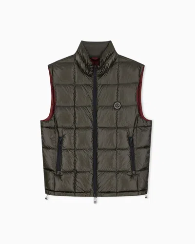 Armani Exchange Down Jacket Nylon With Down Feather Padding In Gray