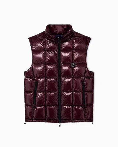 Armani Exchange Down Jacket Nylon With Down Feather Padding In Burgundy