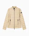 Armani Exchange Down Jacket Slim Fit In Lightweight Nylon In Sand