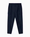 Armani Exchange Drawstring Cargo Pants In Blue
